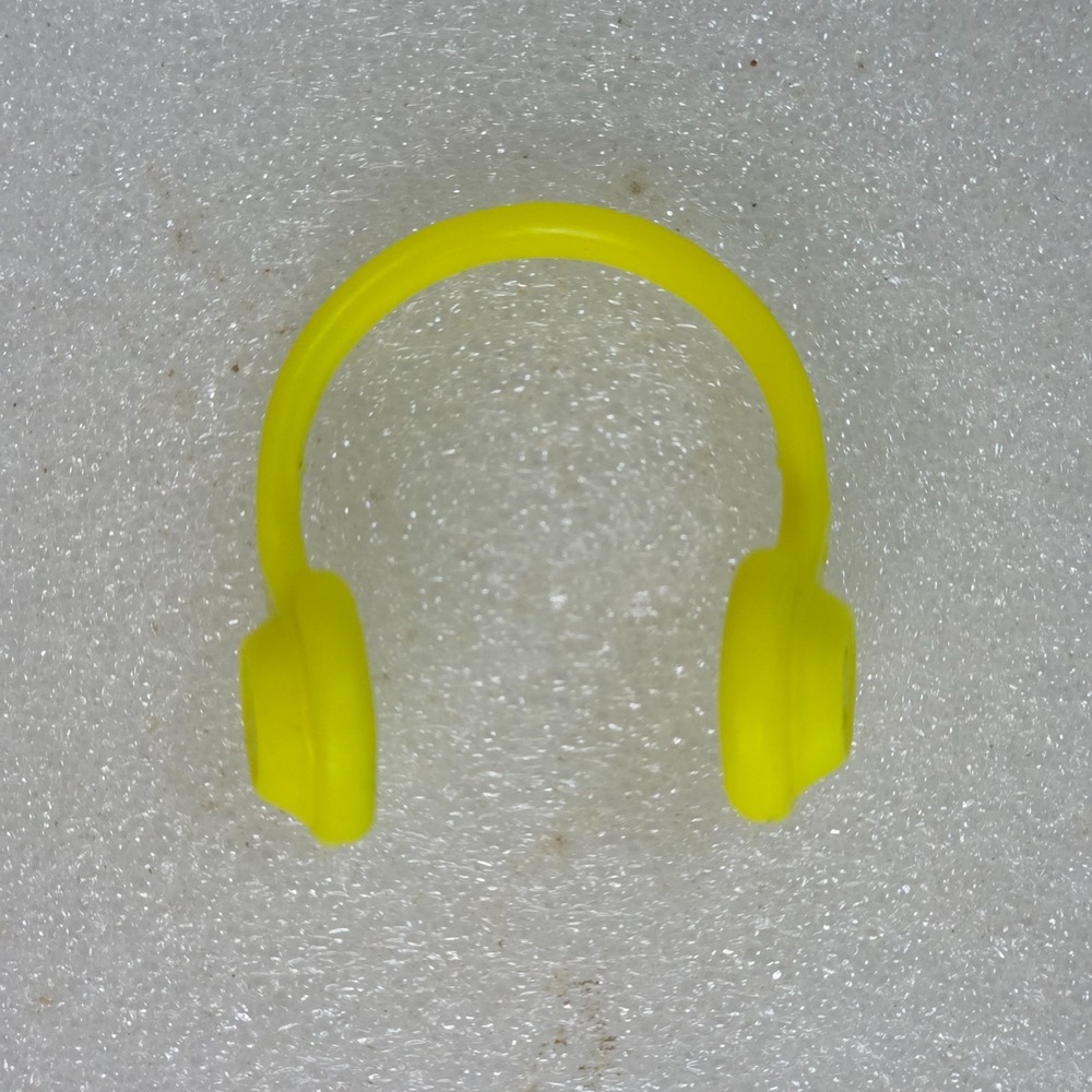 Mattel Barbie Extra Yellow Headphones Replacement Plastic Doll Toy 1.5"